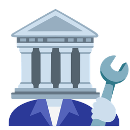 Classical building and Hammer and wrench