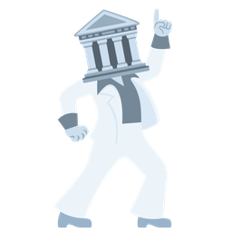 Classical building and Mirror ball