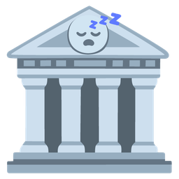 Classical building and Sleeping face