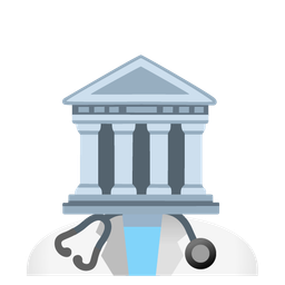 Classical building and Stethoscope