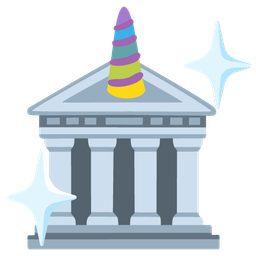 Classical building and Unicorn