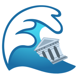 Classical building and Water wave