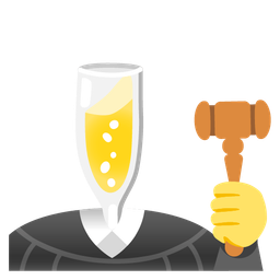 Clinking glasses and Balance scale