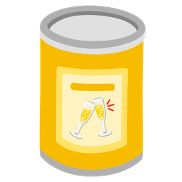 Clinking glasses and Canned food