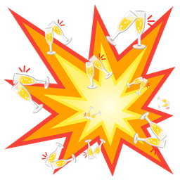 Clinking glasses and Collision