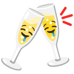 Clinking glasses and Drooling face