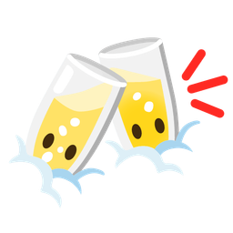 Clinking glasses and Face in clouds