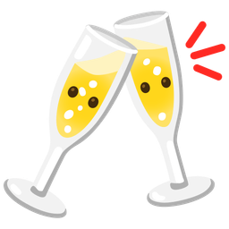 Clinking glasses and Face without mouth