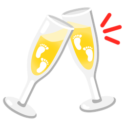 Clinking glasses and Footprints