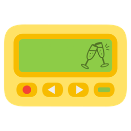 Clinking glasses and Pager