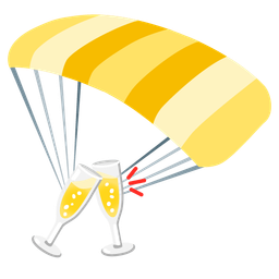 Clinking glasses and Parachute