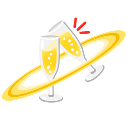 Clinking glasses and Ringed planet