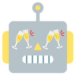 Clinking glasses and Robot