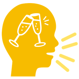 Clinking glasses and Speaking head