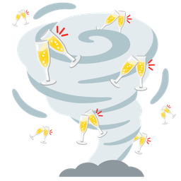 Clinking glasses and Tornado