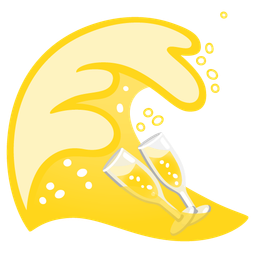 Clinking glasses and Water wave