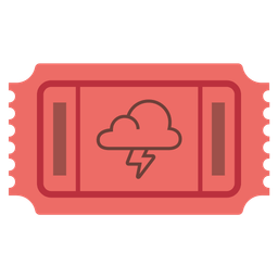 cloud with lightning and admission tickets