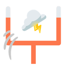 cloud with lightning and american football