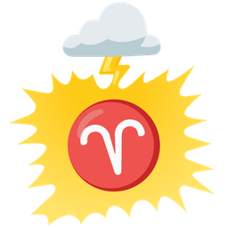 cloud with lightning and Aries