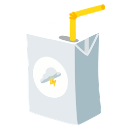 cloud with lightning and beverage box