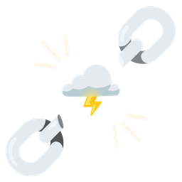 cloud with lightning and chains