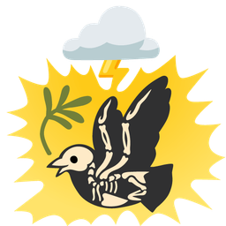 cloud with lightning and dove