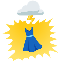 cloud with lightning and dress