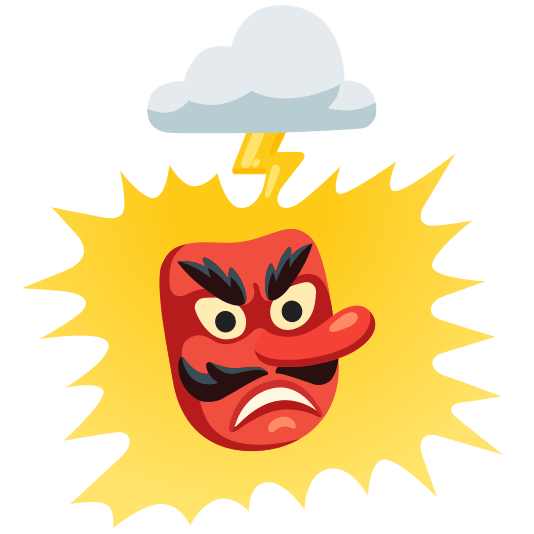 Cloud with lightning and Goblin