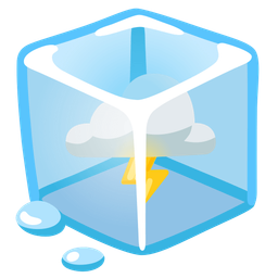 cloud with lightning and ice