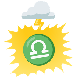 cloud with lightning and Libra