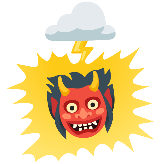 Cloud with lightning and Ogre