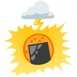 cloud with lightning and rice cracker