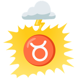 cloud with lightning and Taurus