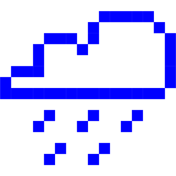 cloud with rain and alien monster