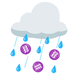 cloud with rain and Aquarius