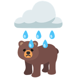 cloud with rain and bear