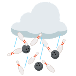 cloud with rain and bowling