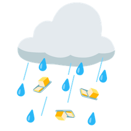 cloud with rain and butter