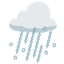 cloud with rain and chains