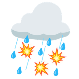 cloud with rain and collision