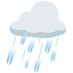 cloud with rain and comet