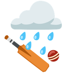 cloud with rain and cricket game