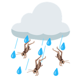 cloud with rain and cricket