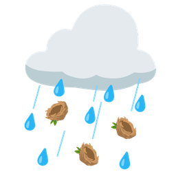 cloud with rain and empty nest