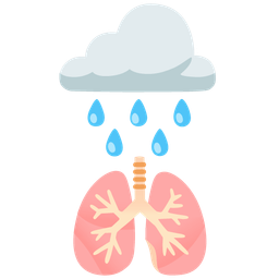 cloud with rain and lungs