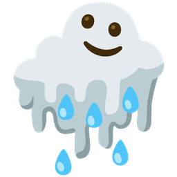 Cloud with rain and Melting face