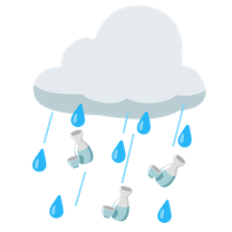 cloud with rain and sake