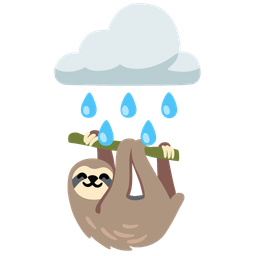 cloud with rain and sloth