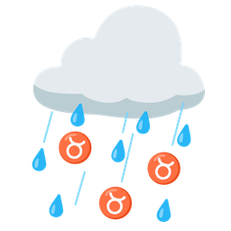 cloud with rain and Taurus