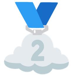 cloud and 2nd place medal